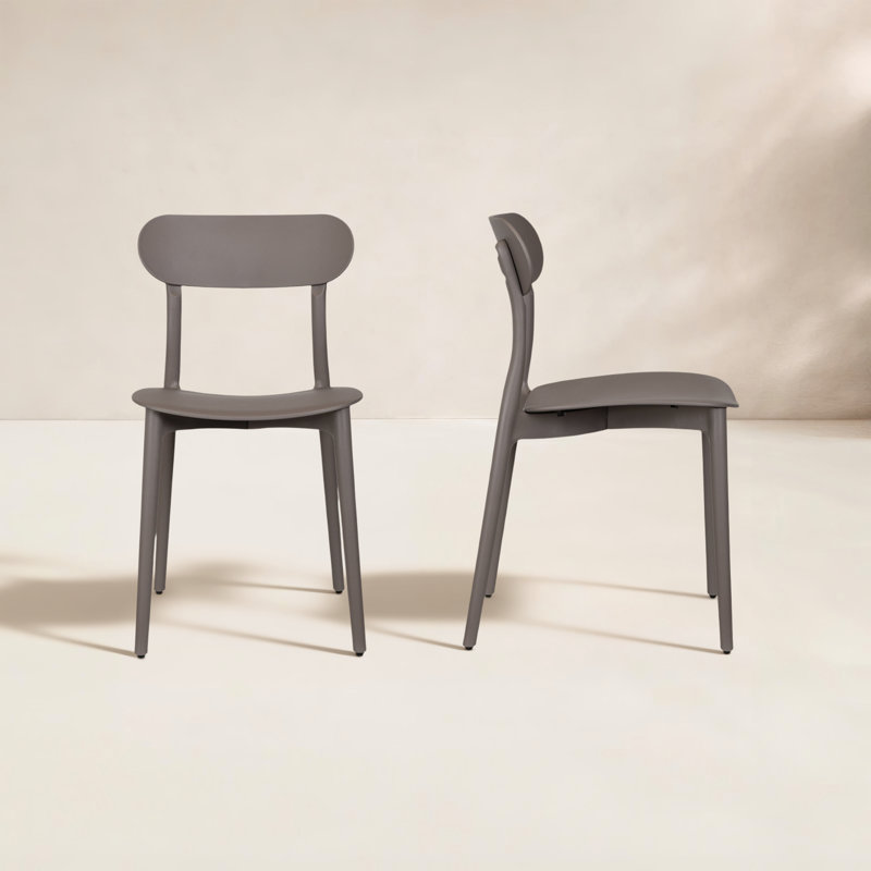 Romona Outdoor Dining Chair, Taupe