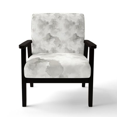 Abstract Accent Chair - Mineral Wash Grey Velvet Arm Chair