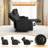 81.5" Wide Modern Comfortable Faux Leather Power Reclining Sofa with  USB and Cup Holders-260856934