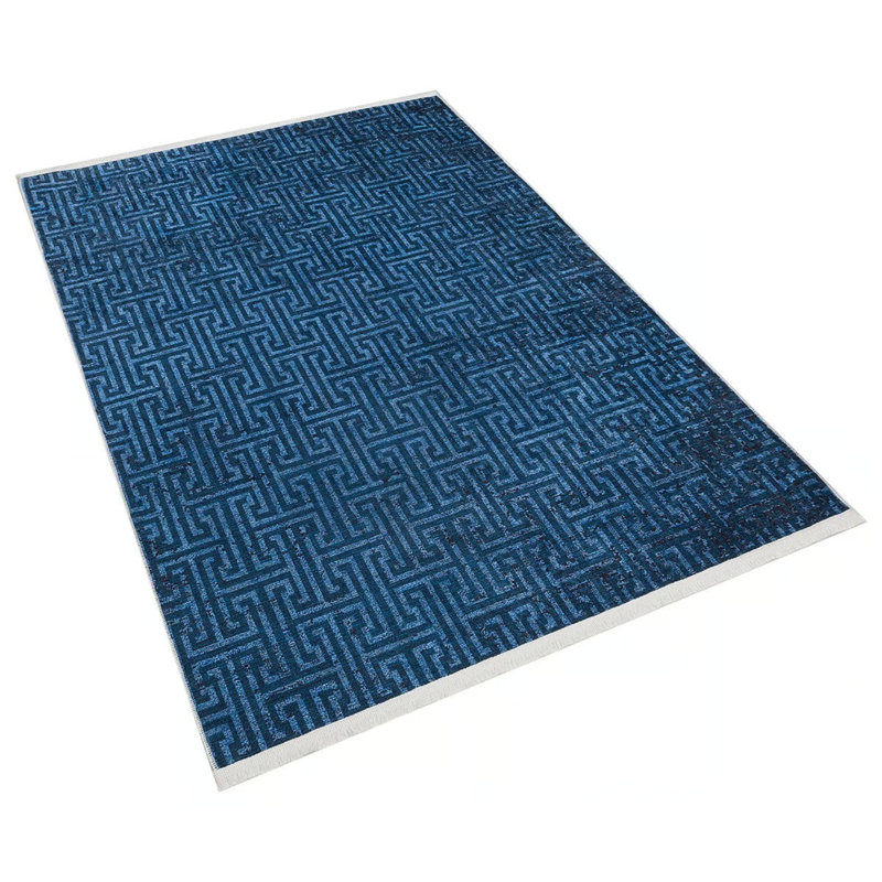 Tapis lavable en polyester à motif géométrique Finleyville, Rectangle 2 pi 7 po x 4 pi 11 po
