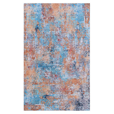9X12 Area Rug For Home Living - Washable, Non-Slip, Low-Pile, Non-Shedding, Foldable Multi Color Options, Pet & Kitchen Washable Non-Slip Surface, Stain , Colored