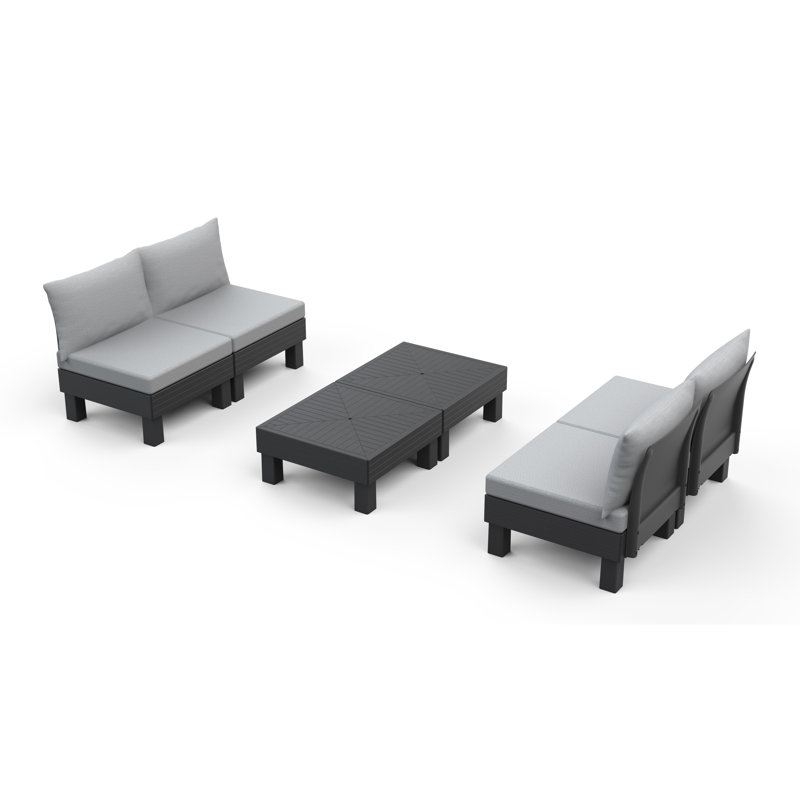 Keter Elements 4 Seater Modular Lounge Set - Graphite