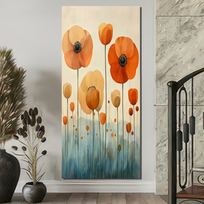 Aquarelle d'automne couleur Renoncule champ - Renoncule, art mural pour le salon