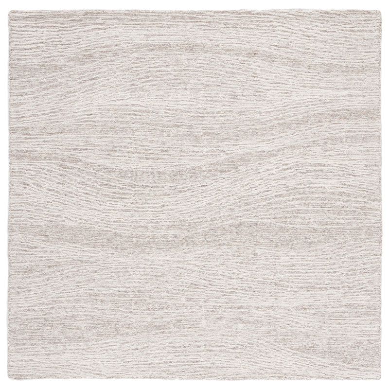 Tapis en laine et coton touffeté à la main Aldwell, Carré 6 pi