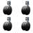 4 Inch Extra Large Heavy Duty Twin Wheel Caster Corner Mounting Bracket Set of 4