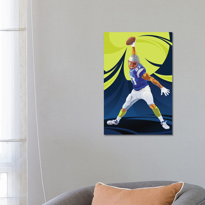 Football 1 Piece Wall Art on Canvas, 30.48 cm H x  20.32 cm W x 1.91 cm D, Wrapped Canvas