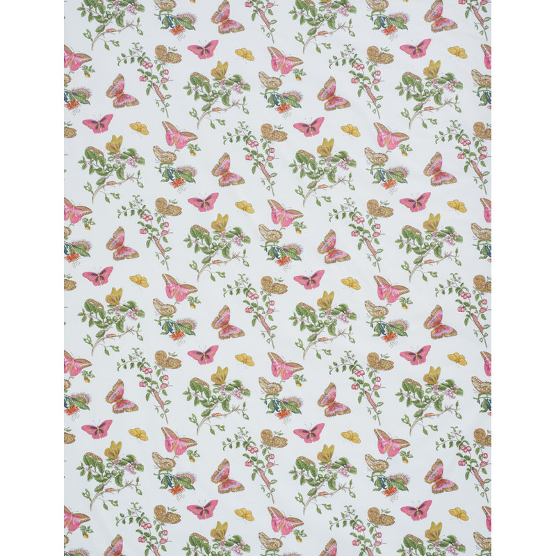Baudin Butterfly Chintz Fabric, Blush