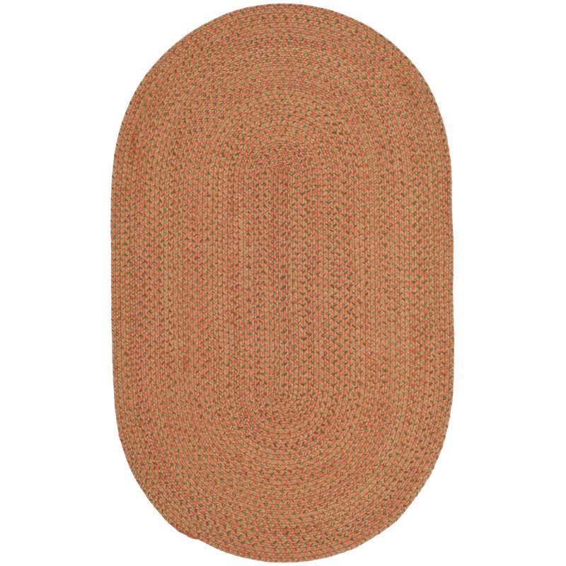 Woodlawn Hand Woven Cotton Solid Color Rug, Oval 3' x 5' 