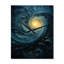 Horloge murale moderne Blue Fury Waves Spiral I - Abstract Spirals-36485727