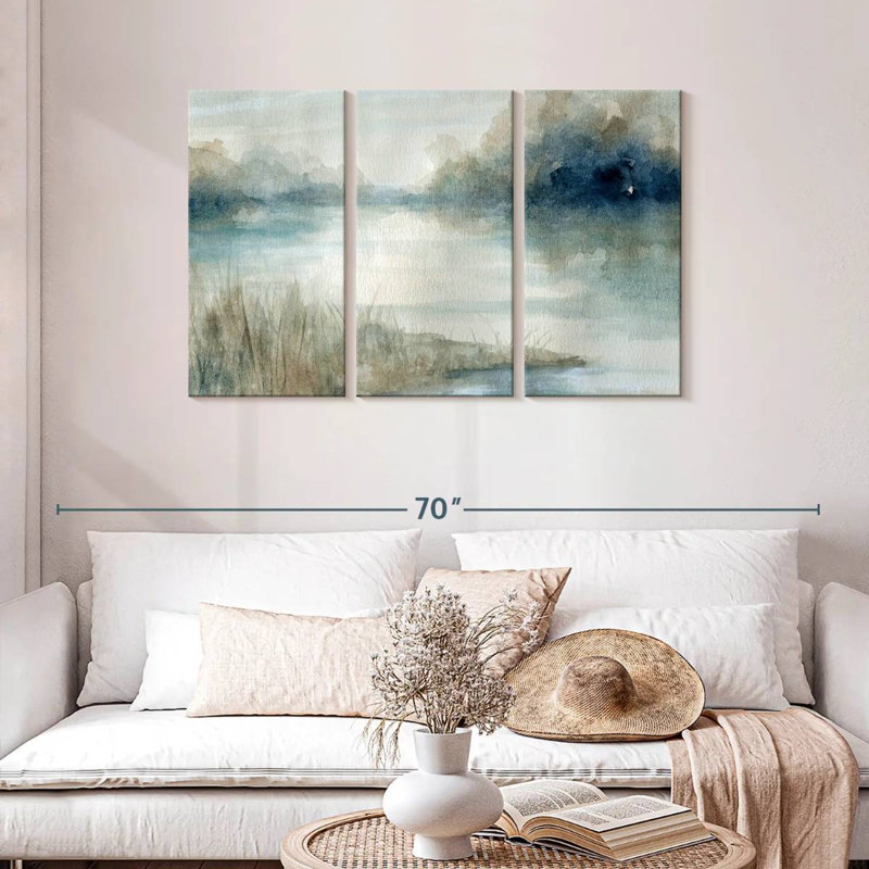 Still Still Waters 3 pièces, H 28 po x l 45 po x P 1,25 po