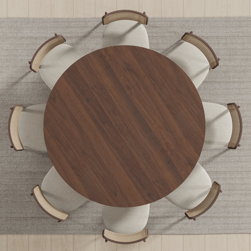 Table de salle à manger Enciso, Noyer, H 30 po x L 59 po x l 59 po