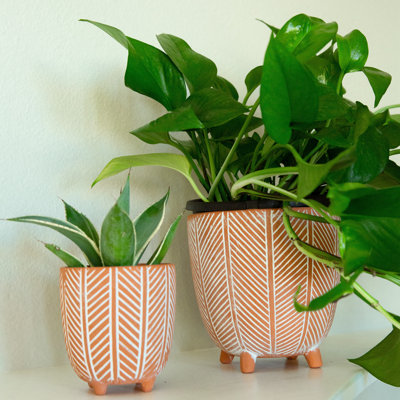 Ensemble de pots à fleurs en céramique 2 pièces Mcdorman