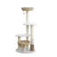 PetPals 49" Handwoven Cat Tree with Baskets and Rubber Groomer