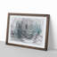 Hare in a Winter Forest in Abstract - Picture Frame Graphic Art Print-55738175-55738173