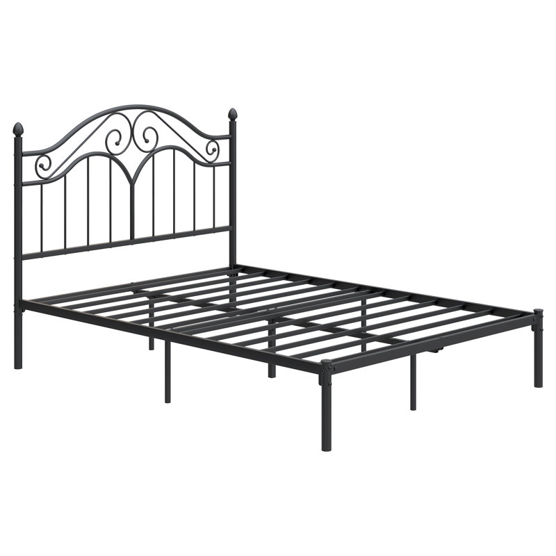 Lit plateforme Alecia, Double, Noir