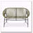 OUTDOOR PATIO WICKER LOVE SEAT-799755643