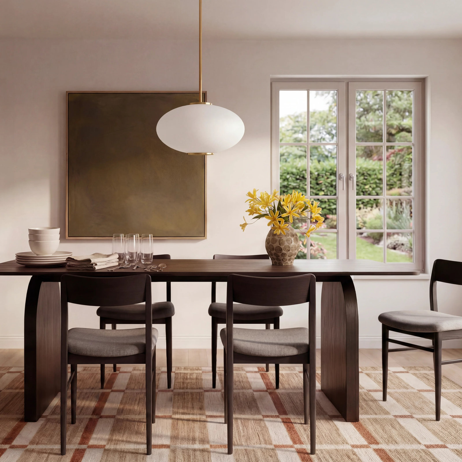 Flatweave Wool Rug, Rectangle 7'9" x 9'9"