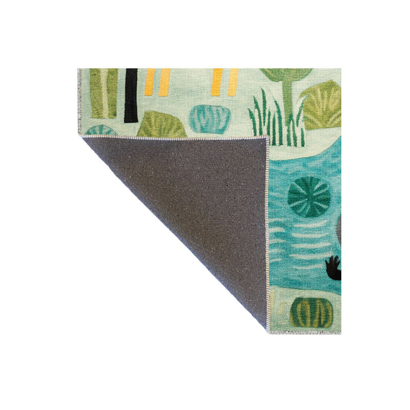 Washable Dido Collection Kids Rug Giraffe Tree Patterned Modern Decorative Area Rug, Runner 2'6" x 9'10" Rug Pad Included