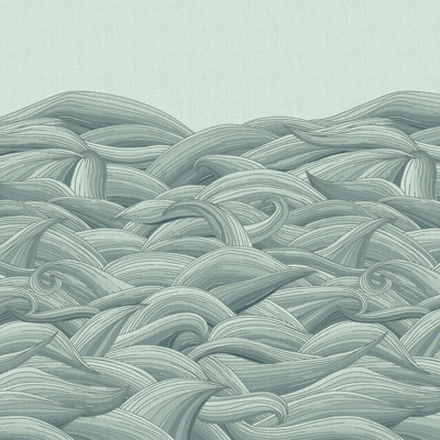 Crafted Waves 3-Panel Wall Mural 9.2' L x 82.7" W