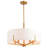 Lentha 5 - Light Dimmable Drum Chandelier