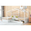 Lit plateforme simple avec 3 tiroirs de rangement - Lit simple en forme de L en bois massif, blanc-964927210