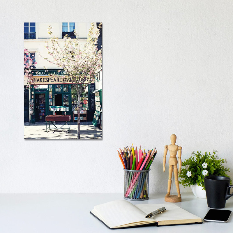 Shakespeare And Co by Caroline Mint - Print on Canvas, Wrapped Canvas, 20.32 cm H x 30.48 cm W