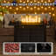 43" Outdoor Propane Fire Pit Table with Lava Rocks