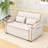 Florencia Versatile Adjustable Futon Sofa Bed with USB Charging Ports, 2 Pillows and Phone Stand-2005513016