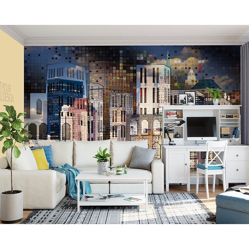 Murale mosaïque, l 98 po x L 150 po