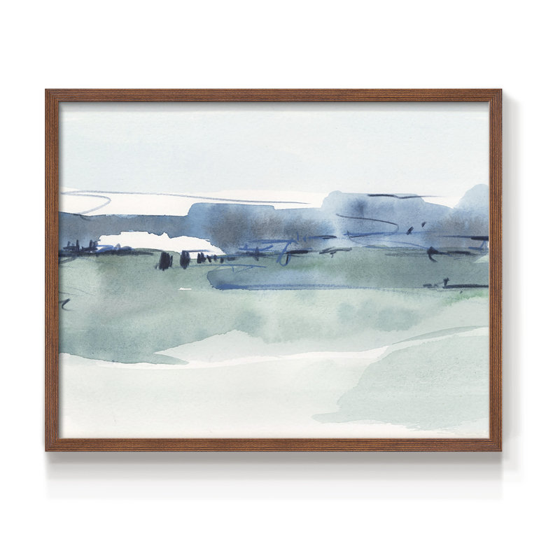 Ultramarine Vista I - reproduction encadrée - réarmable, Noyer, H 16 po x l 20 po