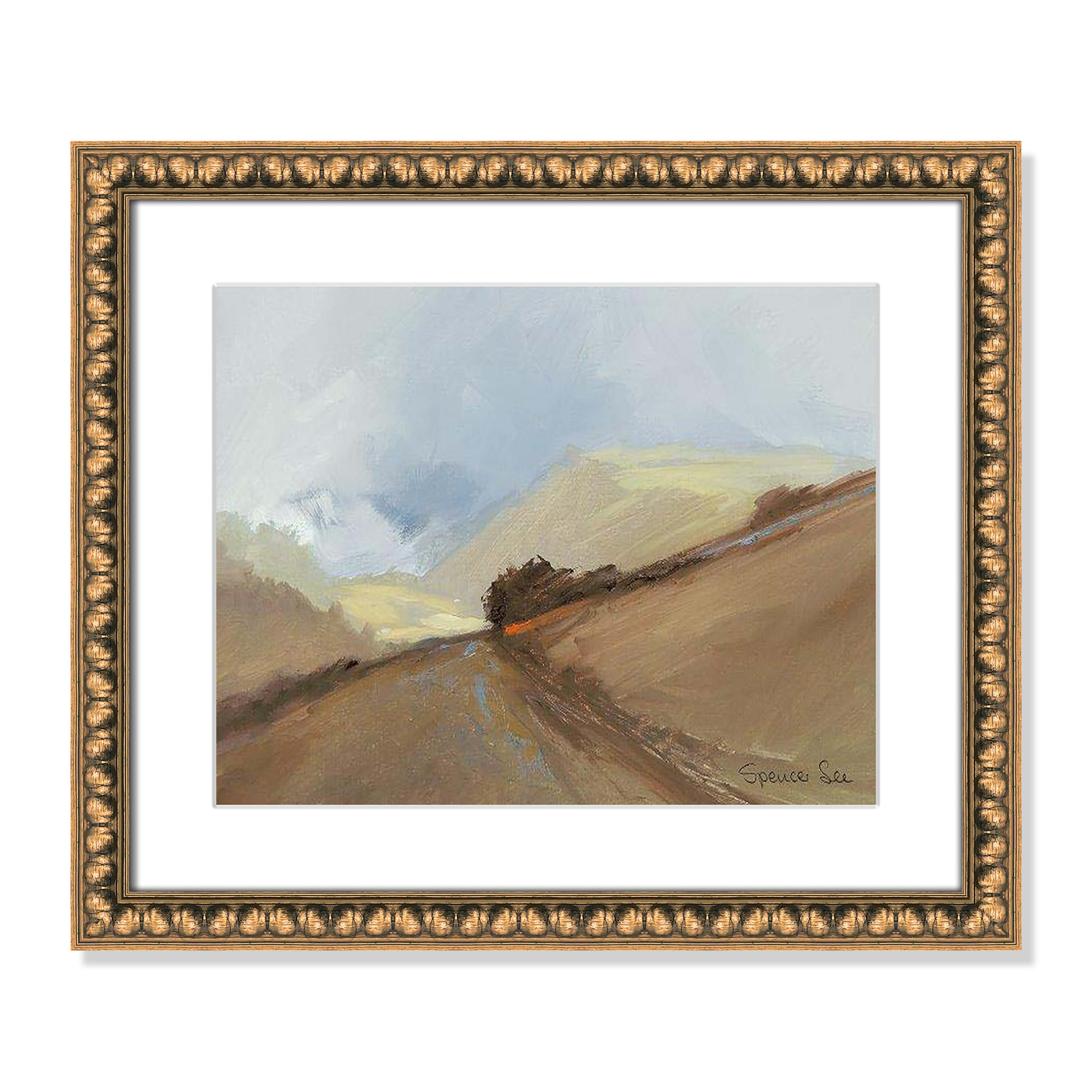 Heaven And Earth II by Spencer Lee, Gold Framed, 17" H x 20" W x 0.75" D