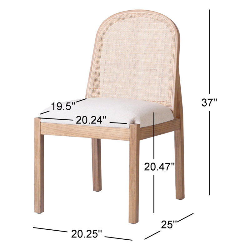 Esmee Upholstered Dining Chair, Natural Nettlewood