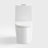 Standard One-Piece Toilet With Glazed Surface, Dual-flush Siphon Jet, Soft-Close Seat & Lid, Easy-Clean Bathroom Toilet