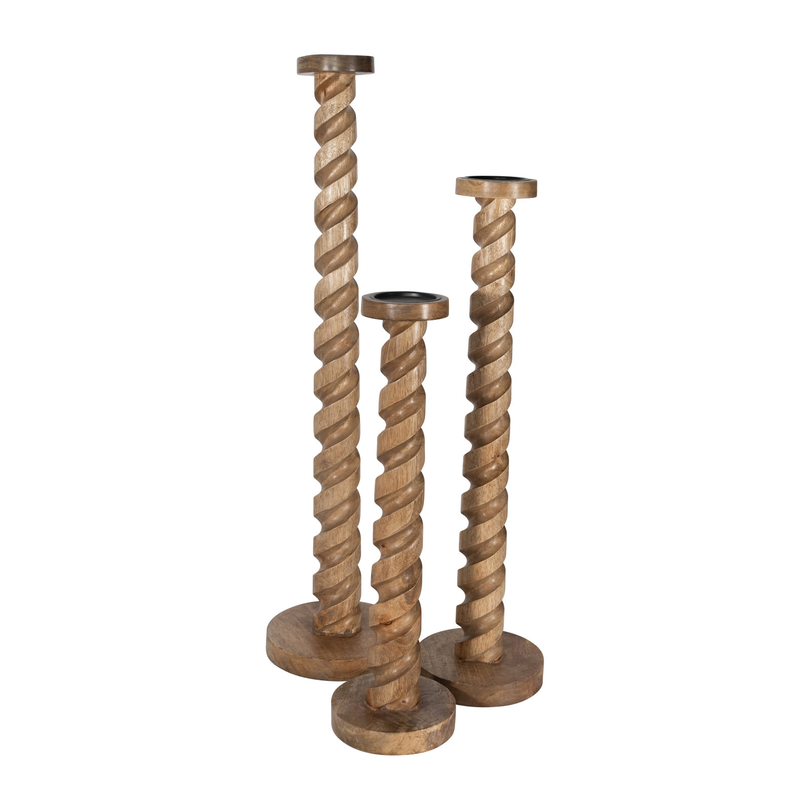 Baltic Mango Wood Pillar Holder, 36" H x 9" W x 9" D
