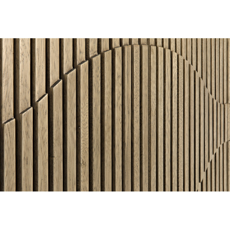 Illusion 78'' W Solid Wood Buffet, Bleached Walnut