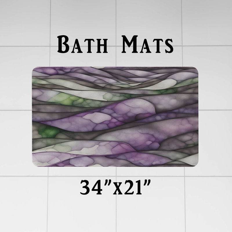 Rideau de douche abstrait, H 83 po x l 70 po