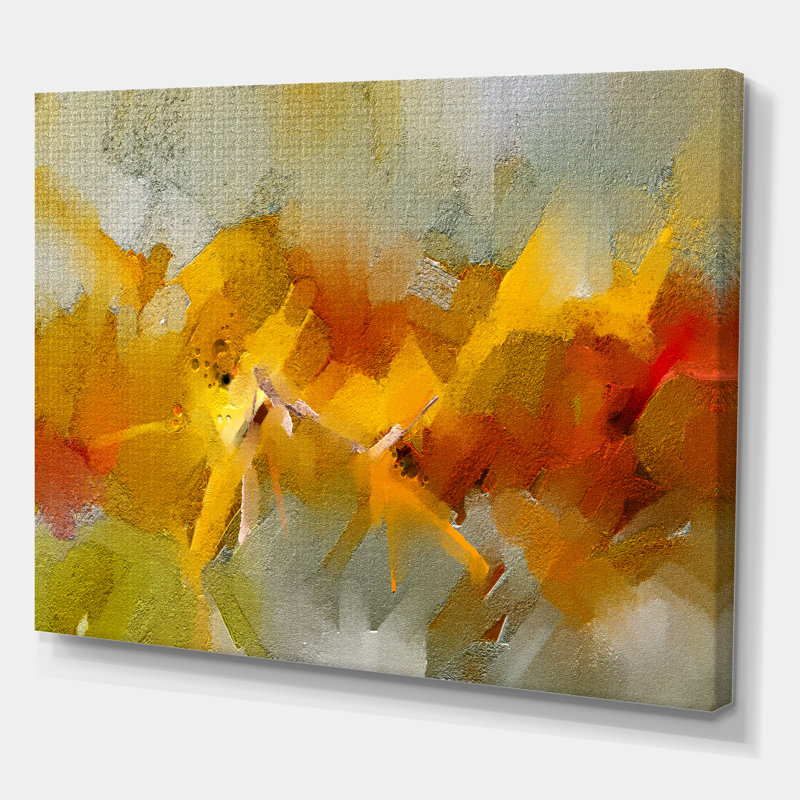 Coups de pinceau à l'huile - reproduction d'art sur toile, H 30 po x l 40 po x 1,5 po, Toile tendue