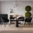 Modern 8 Light LED Black Linear Chandelier