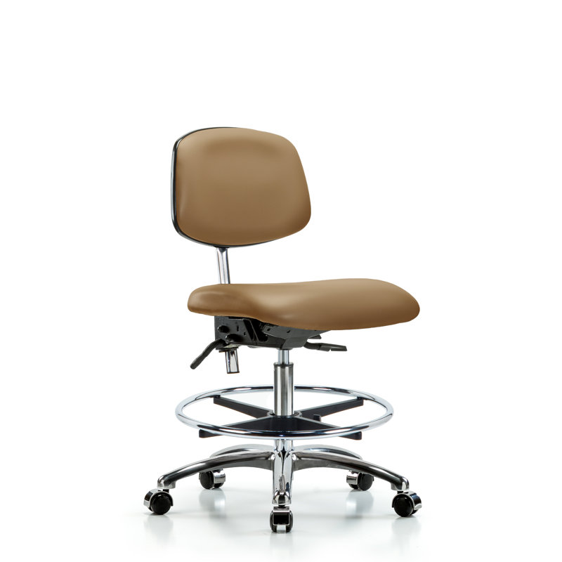 Chaise de dessinateur ergonomique Louise, Roulettes, Taupe, Inclus