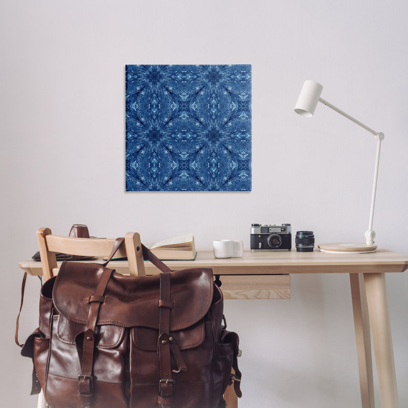 Art sur toile de mosaïque à motif par El Perkin, H 30 po x l 30 po