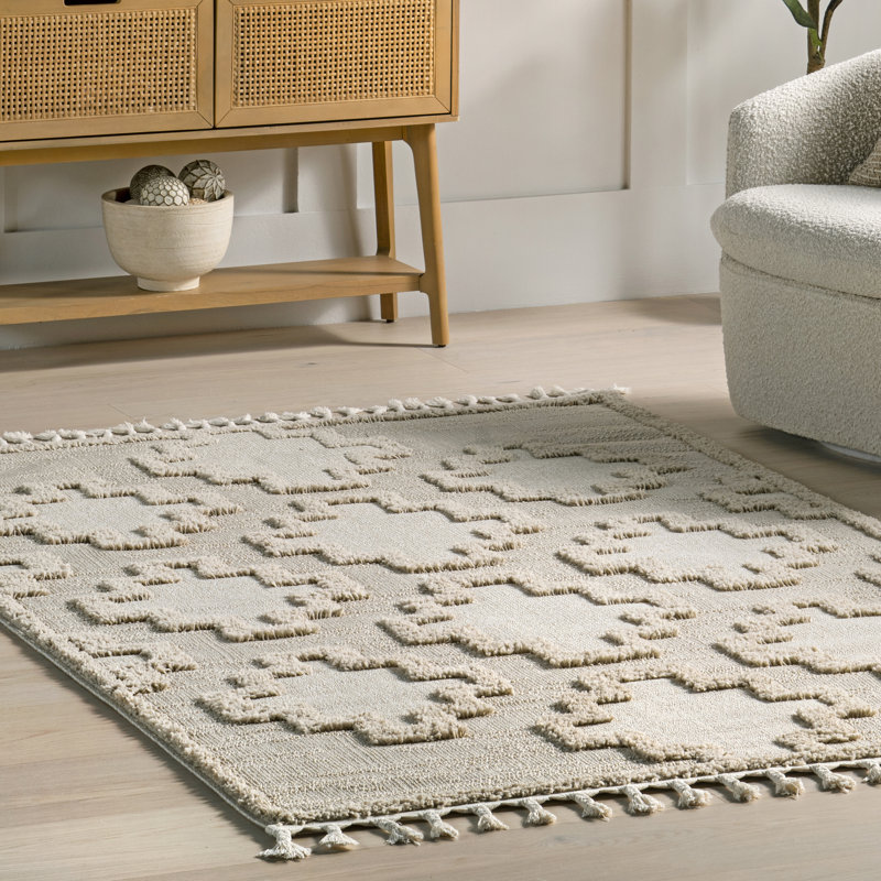 Tapis à motif géométrique Polina, Rectangle 4 pi x 6 pi