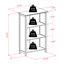 Étagère de rangement à 3 niveaux 7 pièces Verona, H 42,99 po x l 28,03 po x P 12,99 po-1903341389