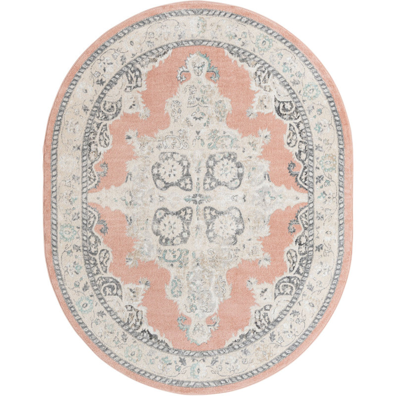 Troayurgh Oriental Indoor Rug, Oval 7'10" x 10'