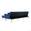 Canapé-lit modulaire réversible en velours Modern, canapé en L avec repose-pieds mobile et garniture cloutée pour salon (modulaire)