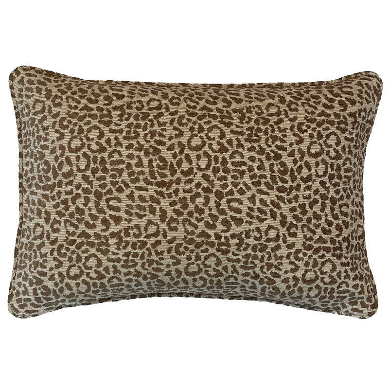 Panthera Pardus Woven Reversible Pillow Cover And Insert