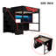 Lit mezzanine double avec rangement et éclairage DEL Enthusiast l 57,6 po x P 94,69 po x H 70,87 po