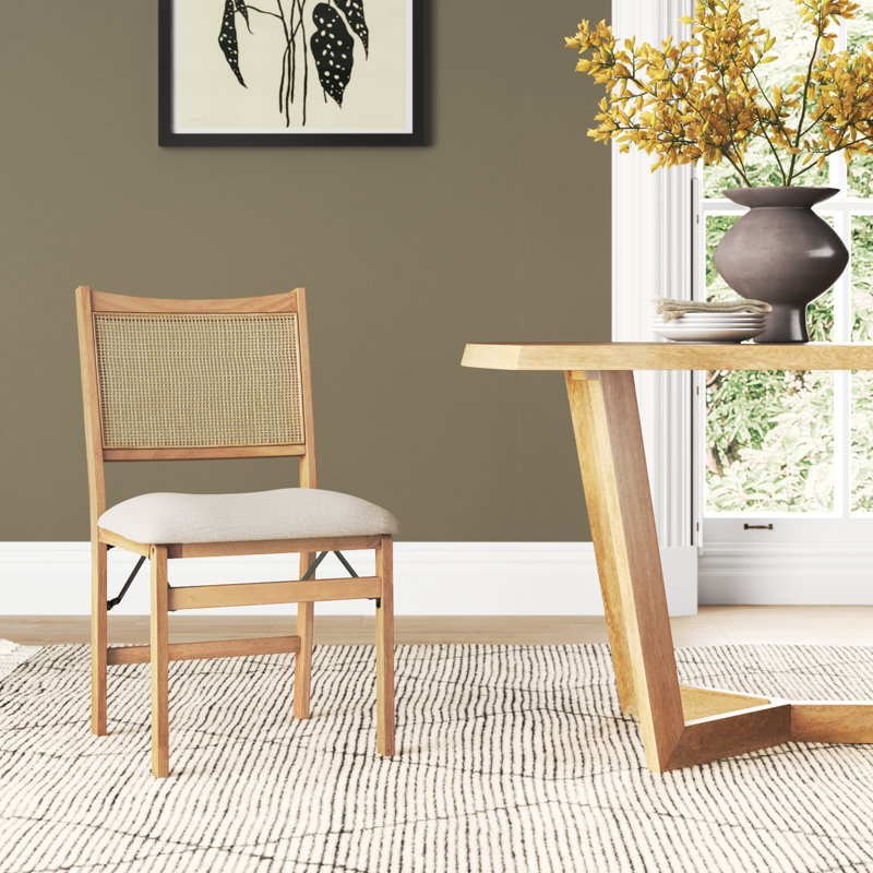 Donner Foldable Cane Back Dining Chair