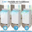Unité de climatisation portable 14 000 BTU, climatiseur 3-en-1 avec télécommande et minuterie 24H, refroidit, déshumidifie ou ventilateurs, écoénergétique et à faible bruit, couvre jusqu'à 750 pieds carrés. pi.