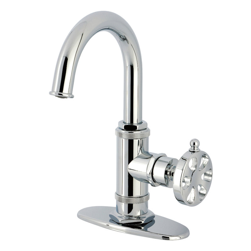 Kingston Brass Belknap Single-Handle 1-Hole Deck Mount Bathroom Faucet, Polished Chrome