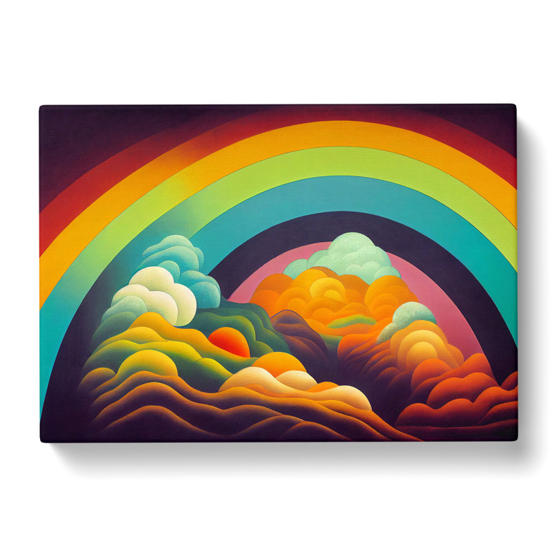 Rainbow Abstract - Wrapped Canvas, 50cm H x 76cm W x 3cm D
